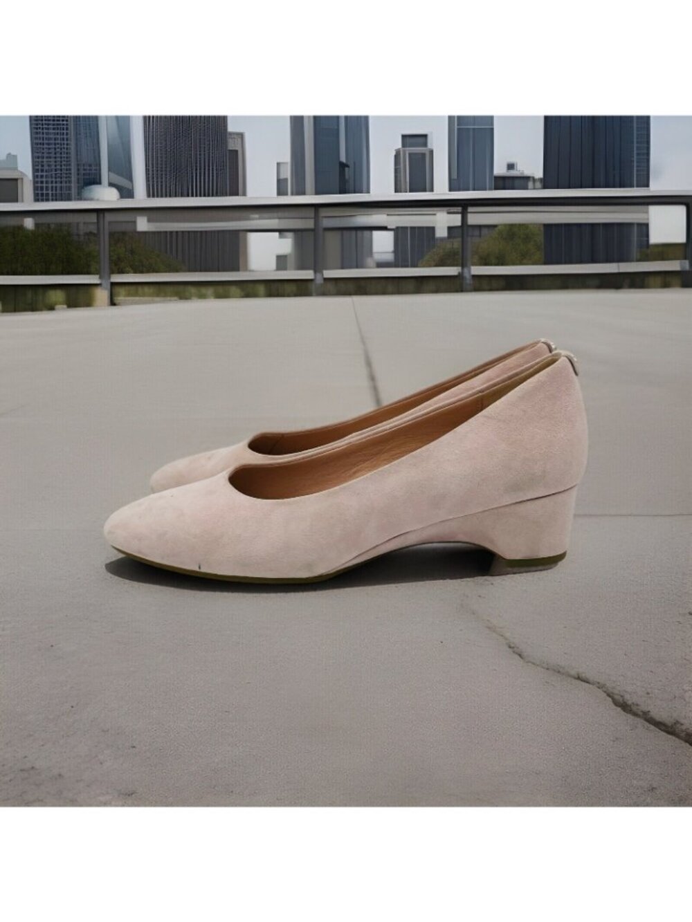 Taryn Rose Womens Heels Size 6.5 B Pink Suede Leather Babs Slip on Shoes Pumps - Picture 2 of 12